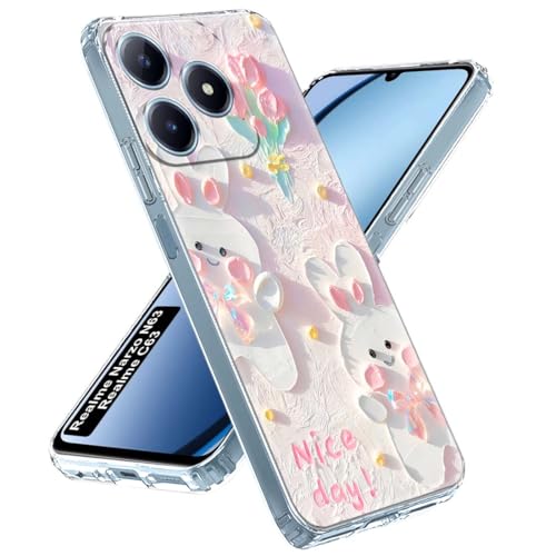 Image of Fashionury Back Cover for Realme C63 Designer, Printed,Transparent,Flexible, Silicon -D2173