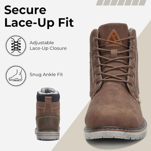 Image of Mishansha Men's Waterproof Snow Boots, Insulated Winter Hiking Boots