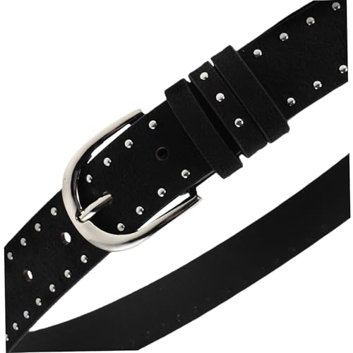 KESYOO Suede Studded Belt for Women Western Style Punk Waistband with Zinc Alloy Buckle and Comfortable Wrap Belt for Jeans Dresses Chic Claw-studded Fashion Accessory3