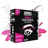 andmetics Augenbrauen Wachsstreifen Großpackung Damen | 40 komplette Anwendungen | zum Augenbrauen Formen | für eine natürliche Augenbrauen Form|kein Zupfen mehr | Augenbrauen Schablone zum Färben