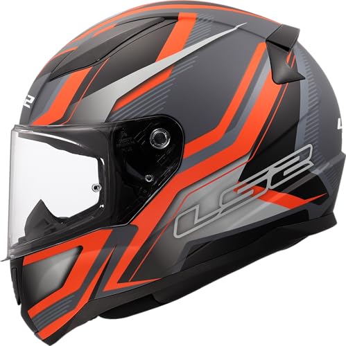 Casco moto integral LS2 Rapid II Flitz naranja mate M para asfalto urbano
