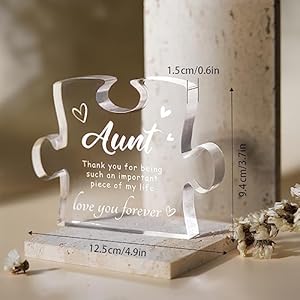Auntgiftsauntiegiftideas49x37inchengravedacrylicpuzzlepiecegiftsforauntauntmothersdaybirthdayvalentinesdaychristmasgiftsbestauntevergifts Urban Country Home Decor Aunt gifts auntie gift ideas 49 x 37 inch engraved acrylic puzzle piece gifts for aunt aunt mothers day birthday valentines day christmas gifts best aunt ever gifts urban country home decor