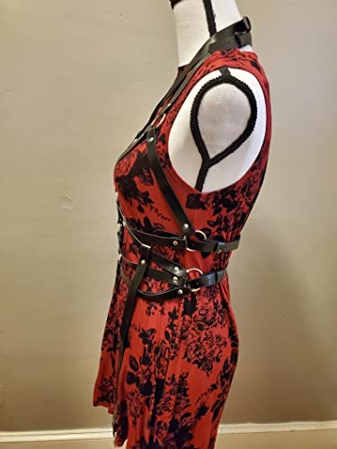 Allovme Punk Leather Chest Body Chain Sexy Harness Waist Chains Nightclub Party Rave Belt Belly Bra Jewelry Accessories For Women #TOP4