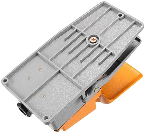 XYWHPGV Industrial Electric Foot Switch Non-slip Momentary SPDT NO NC 380V 15A With Cover, Aluminum Housing 2pcs(0768a 9a86b 37ff2 2393b 6143e 0d342
