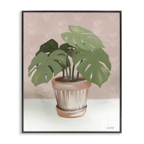 Potted Monstera Still Life, 11 x 14 Inch Framed Giclée Print