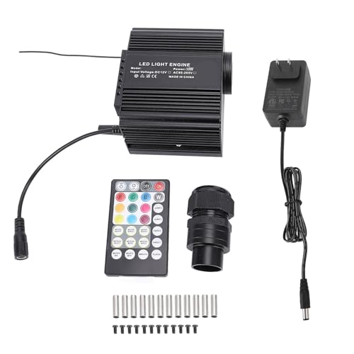 WOHPNLE 10W Fiber Optic Star Ceiling Light Kit, RGB LED APP Control Twinkle Starlight Headliner Kit, Star Ceiling Sky Light with Remote for Car Home Decoration