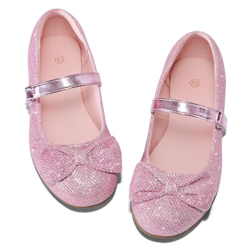 K KomForme Girl's Ballet Flats Non-Slip Soft Mary Jane Walking Party Dress Shoes for Toddler/Little Kid/Big Kid4