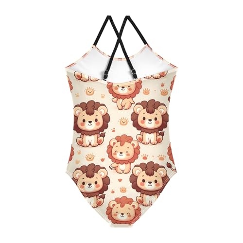 Image of Girls Swimsuit Little Cute Cat and Ice Cream One Piece Swimwear
