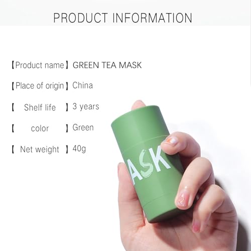 Green Tea Mask Stick,Green Tea Mask Stick Blackhead Remover, Green Tea Face Mask for Purifying,Moisturizing,Oil Control Reduce for Women And Men,All Skin Types (B) - Image 8