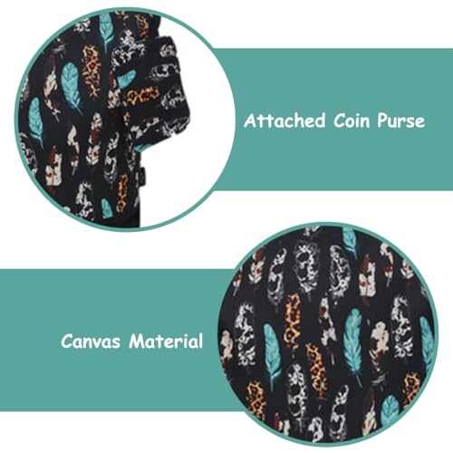 Image of NGIL Medium Top Zipper Closure Canvas Tote Bag with Attached Matching Coin Purse For Moms and Nurses