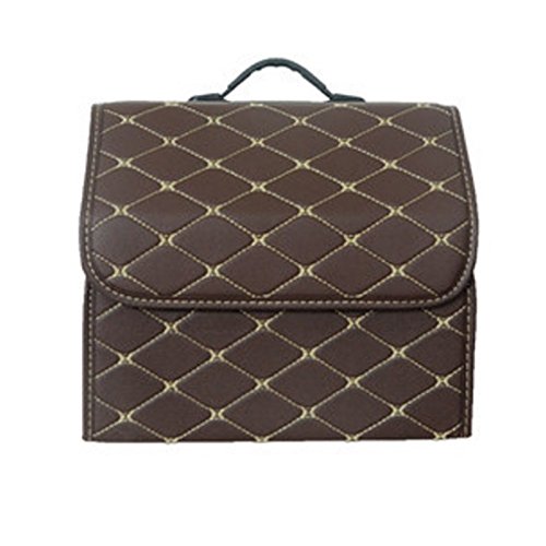WorthMats, organizer pieghevole per bagagliaio, in pelle PU, con diamanti, per auto, camion, SUV, furgoni
