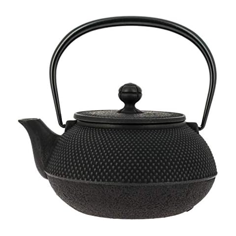 Iwachu Japanische Gusseisen Teekanne mit Filter und Traditionelles Design 900 ml schwarz Cover