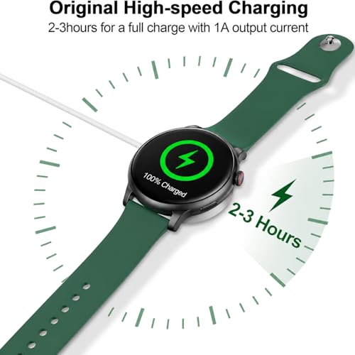 Image of Sounce USB 3.0 Magnetic Smart Watch Charger Cable 3FT | Fast Wireless Charging Dock Cord | Compatible with Watch Series Ultra 2 /Ultra, 9 /8 /7 /6 /5 /4 /3 /2 /1 & SE /SE2 | Compact & Portable - White