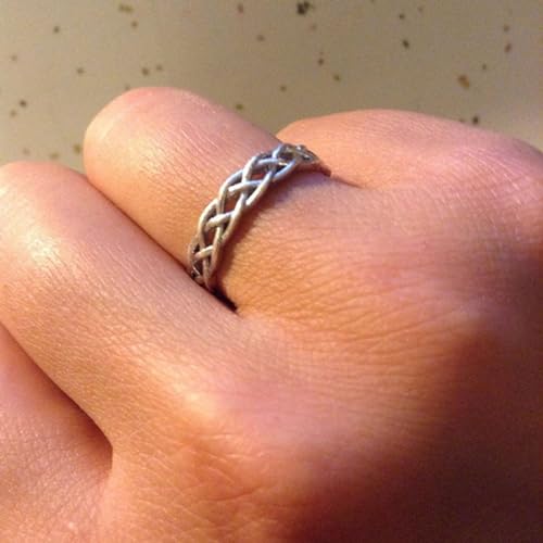 Silver Plated Celtic Knot Band Ring Celtics Ring Jewelry for Women2