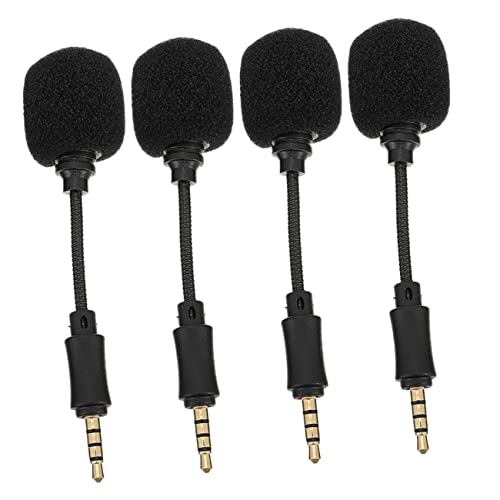 Garneck 4Pcs Noise Reduction Microphone for Recording Portable Mic for Live Streaming Plug and Play for Phones and Computers for Voice Recording and Conferences