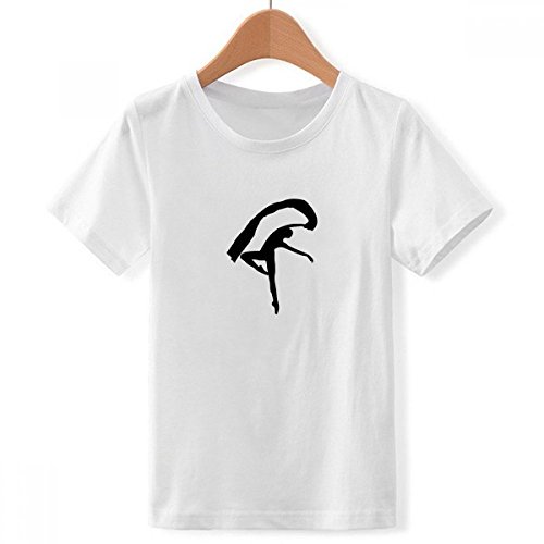 T-Shirt Garçon XX-Grand Blanc Saut Danseur Évite les Vêtements Trop Serrés