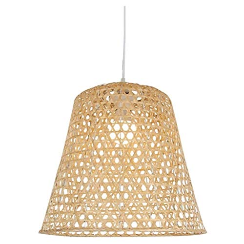 Pendentif en bambou style japonais et lustre suspension fait main en rotin
