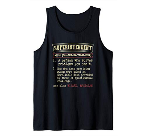 Superintendent Gift Funny Dictionary Definition Camiseta sin Mangas