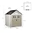 Rubbermaid 7 by 7 Feet Durable Weatherproof Plastic Outdoor Storage Shed for Garden Tool and Lawn Machinery Organization, Sandstone, 2 Pack