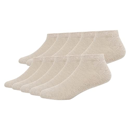 Image of HaloYIYI Women's 10 Pairs Low Cut Socks Value Pack Ankle Thin Breathable Socks