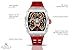 ASOROCK WATCHES | Silver/red Motorsport V2 | 44mm | Stainless Steel | tonneau Barrel Shape | Rubber Strap | Luminous Hands | Homage Mens Sports Automatic Watch