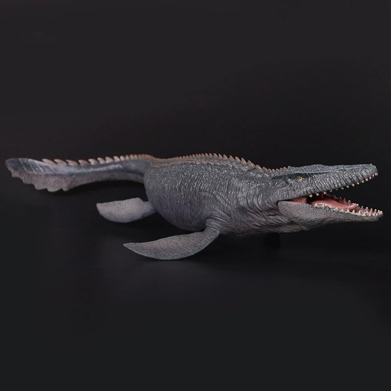 Image of SmilerSmile 11 inch Mosasaurus Figurine Plastic Sea Creature Toy for Toddlers | Solid PVC Action Figure, Simulation Sea Animals, Educational Ocean Animal Model, Non-toxic Safe Bath Toy for Kids