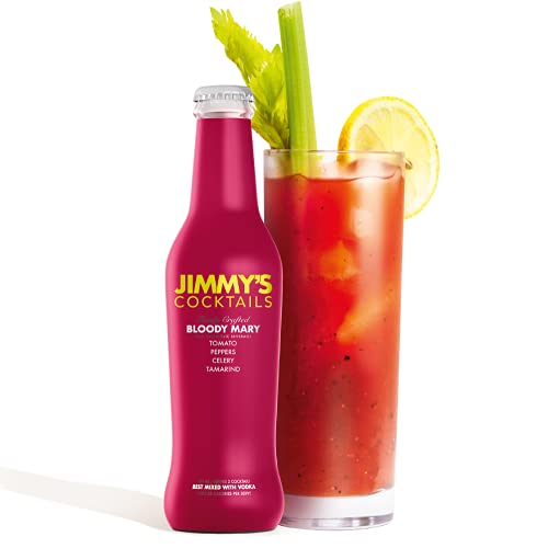 Image of Jimmy's Cocktails Bloodymary Cocktail Mixers (Pack Of 8) - Finely Crafted Non-Alcoholic Beverage Each 250Ml Bottle Makes 2 Drinks