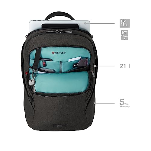 Wenger MX Light 16‑Inch Laptop Backpack with Padded Laptop and Tablet Compartments, SmartOrg Organizer - Image 3