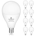 hansang LED Ceiling Fan Light Bulb,E12 Base LED Candelabra Bulbs 60 Watt Equivalent 5000K Daylight A15 LED Light Bulbs Candelabra Base Non-dimmable 8 Pack