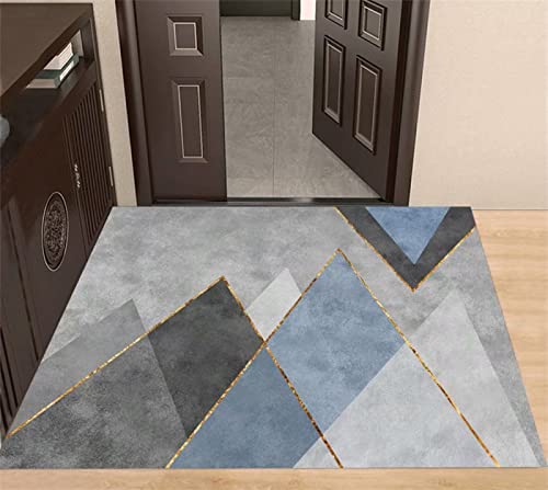 RUGMRZ Alfombra Infantil Pequeña Decoracion Habitacion Juvenil Alfombra Azul Gris Sala de Estar decoración Rectangular insonorización Suave 60X90CM Alfombras Etnicas