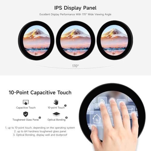 Image of KLAYERS 3.4inch DSI Round Capacitive Touch Display,Comaptible with Raspberry Pi