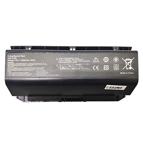 Binger New A42-G750 Replacement Laptop Battery Compatible with Asus G750J G750JW G750JX G750JZ G750 G750JH G750JM G750JS G750Y47JX-BL(15V 5900mAh 88wh)