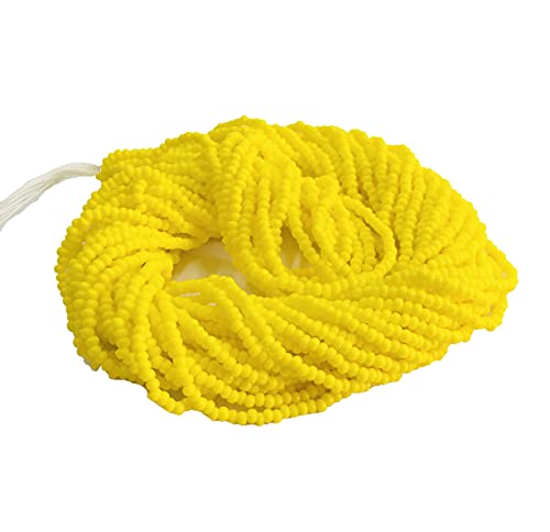 Perlin Seed Beads 2 mm Preciosa Ornela Czech 9000 Pieces CZ Glass Beads 11/0 24 on Multiple Strands (Yellow Opaque)