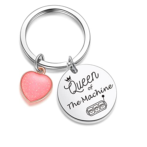 ZNOSVEI Gambling Lover Jewelry Lady Luck Keychain Slot Machine Inspired Gift
