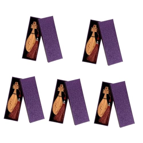 Marque-page en bois vintage Pipa lot de 5 pièces parfait pour vos moments de lecture