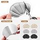 BDEPSTR 6 Pairs of Invisible Heel Pads to Prevent Slips & Blisters, Heel Protection, Heel Cushion, Gel Non-Slip Insoles for Too Large Shoes & Boots, Shoe Filler, Heel Protector Pads Against Blisters-A