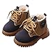 Children's Ankle Boots, Comfortable Soft Soled Boots,Fashionable Girls' Boots Versatile Solid Color Leather Girls, Girls Sneakers Toddler Walking Shoe Hiking Lightweight Outdoor Booties Black