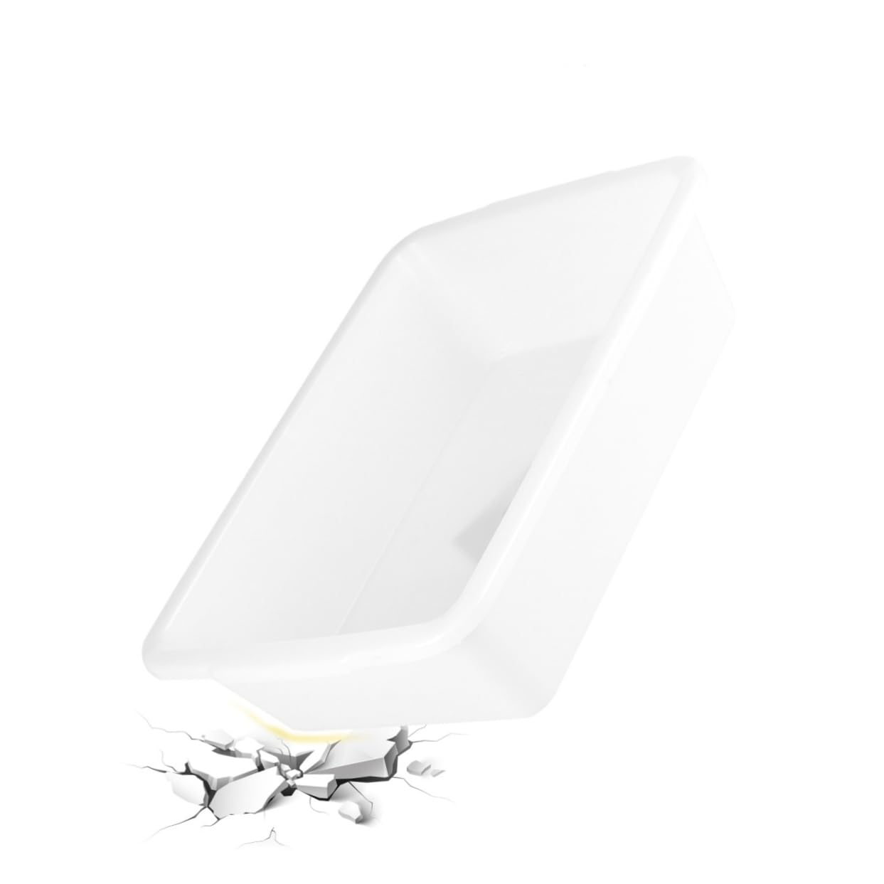MAGICLULU Set 3 Vassoi per Reagenti in Plastica Bianca, Resistenti ad Acidi e Alcali, senza Bave, Design Semplice e Compatto per Laboratorio Chimico