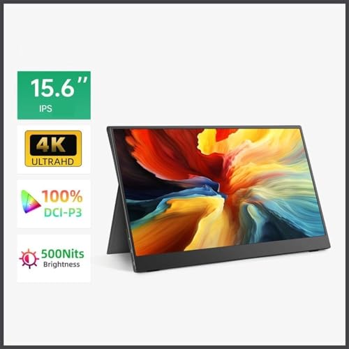 Image of Portable Monitors 15.6-inch 16:9 4K HDR Gaming Phone Extended Portable Screen 500nits Travel Monitor,
