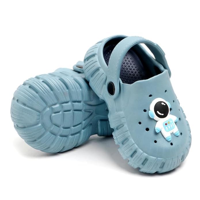 Image of GLJ Little AngelToddler Clogs Slippers, 12 Months to 3 Years, Baby Boy, Waterproof, Lightweight, Cute Cartoon Penguin Design