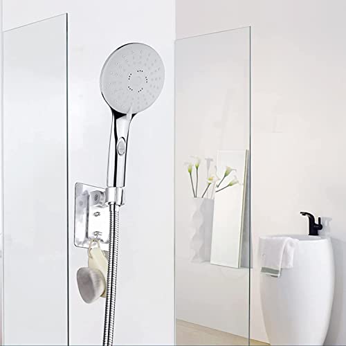 Pommeau de douche à main haute pression avec flexible inox et support - 8