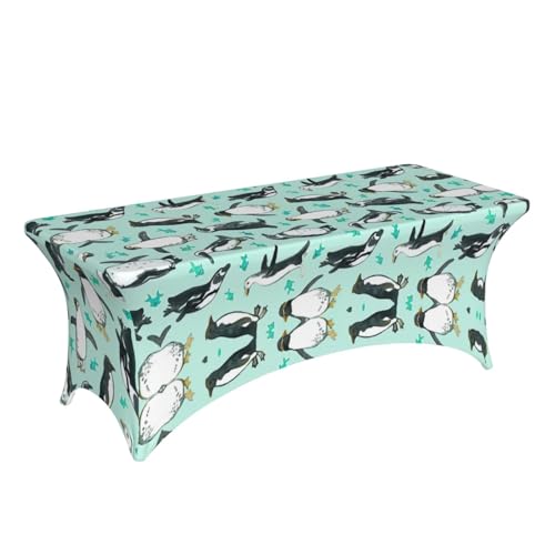 Nappe extensible pingouin pour table rectangulaire de buffet d'anniversaire - 4