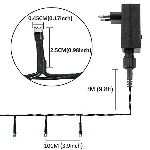 Cavo Verde Scuro Catena Luci a Led Luminoso