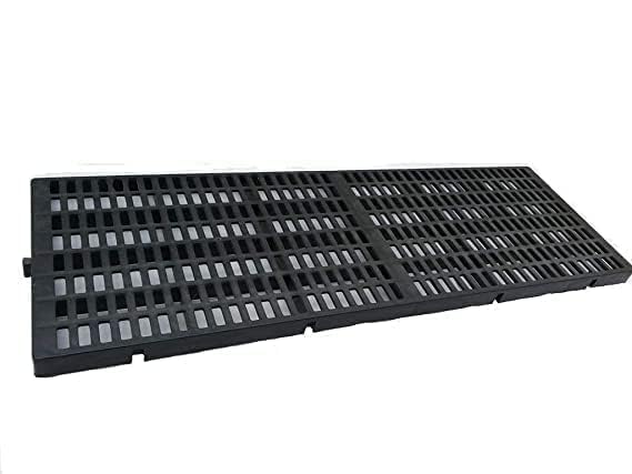 SS Paws Pet Plastic 36x12 Inch Dog Flooring Mat | Multipurpose Floor Mat for Dog, Cat, Rabbit, Goat (Black, Set of 4)-000 1