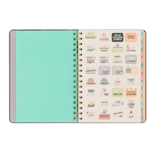 Mr.Wonderful - Office 2024 Week to View Diary - Dreams, Projects and Great Moments 22.1 x 2.1 x 15.6 cm, Multicolored - Image 4