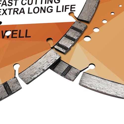 FEWELL 18" Concrete Diamond Saw Blade,Asphalt Diamond Blade Multi-Purpose for Cutting Hard Reinforced Concrete Asphalt Masonry Stone Terrazzo, Laser-Welded Segmented, 1"-20mm Bore by FEWELL - Image 5