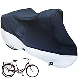 Adult Tricycle Cover fits Schwinn, Westport and Meridian - Protect Your 3-Wheel Bike from Rain, Dust, Debris, and Sun when Storing Outdoors or Indoors - Black ss400 75'L x 30'W x 44'H