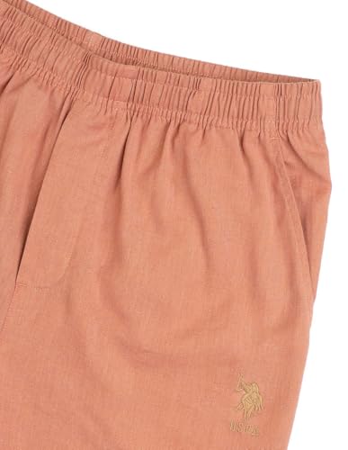 Image of U.S. POLO ASSN. Mens OELP8 Relaxed Fit Cotton Linen Lounge Pants