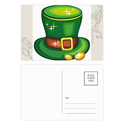 Carte postale St.Patrick avec motif trèfle vert brillant lot de 20 pour remerciements