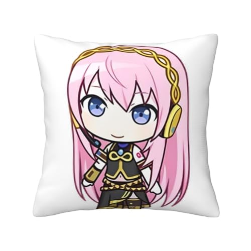 巡音ルカ (7) ッションカバー 抱き枕カバー 装飾枕カバー 座布団カバー グッズ ギフト アニメグッズ 着脱簡単 洗える ソファ背当て 両面プリント かわいい おしゃれ 車やソファー 45x45cm